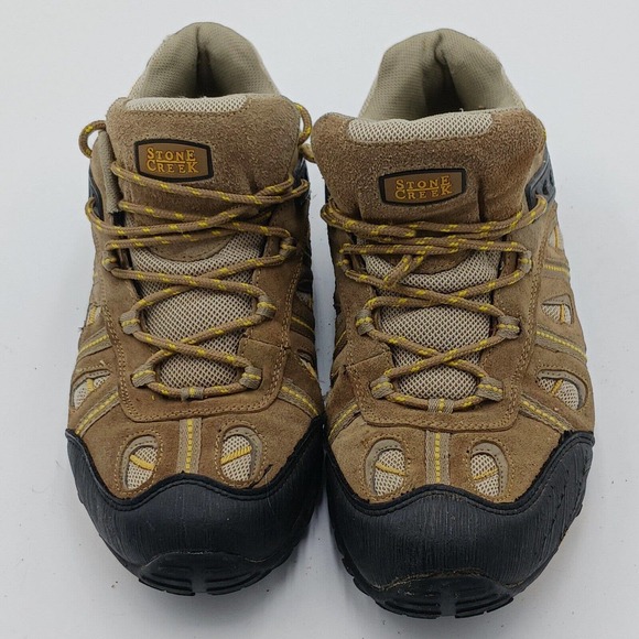 Stone Creek Suede Leather Upper Men's Sneaker Shoes Tan / Black Sz: 13 - Picture 1 of 16